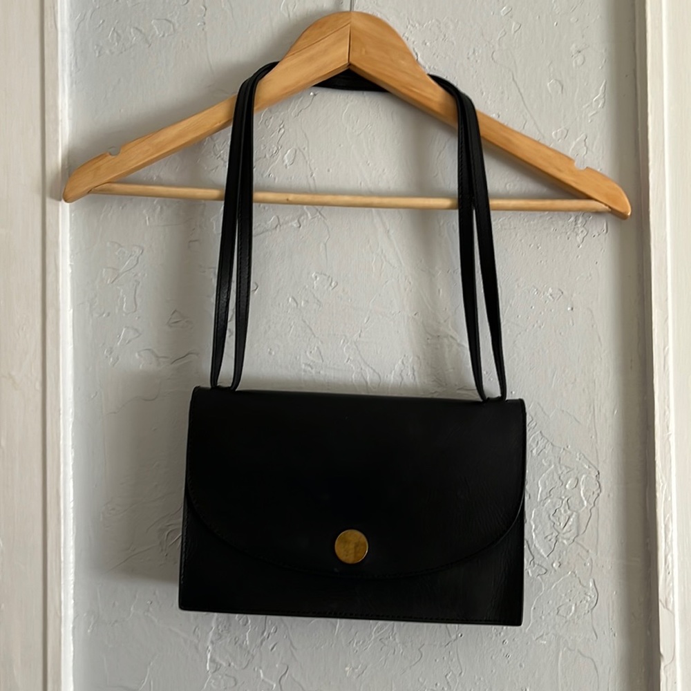 Black leather Madewell purse